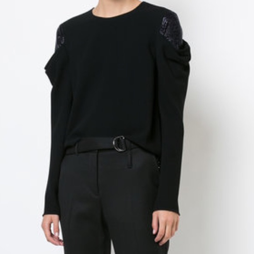 TIBI Detailed Shoulder Blouse - Picture 1 of 7